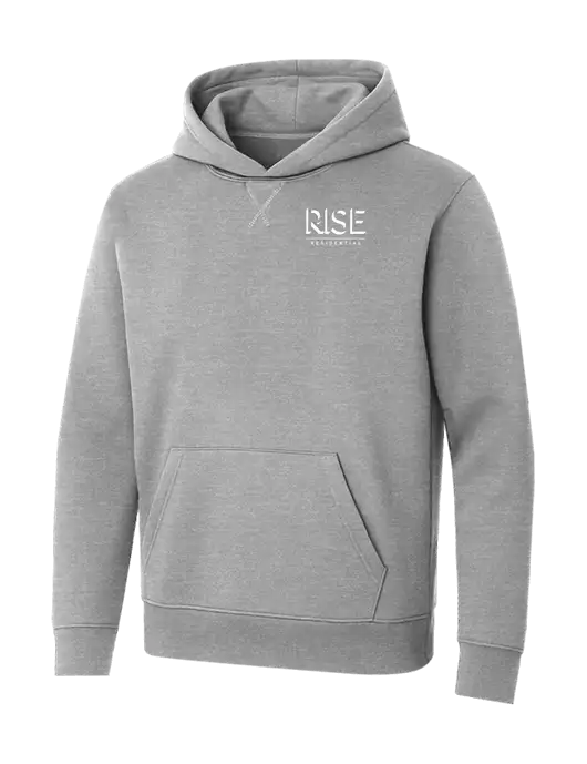 Allmade Granite Grey Heather Organic French Terry Pullover Hoodie w/Rise Residential Logo