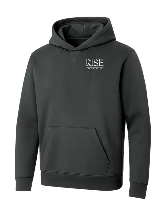 Allmade Charcoal Grey Organic French Terry Pullover Hoodie w/Rise Residential Logo