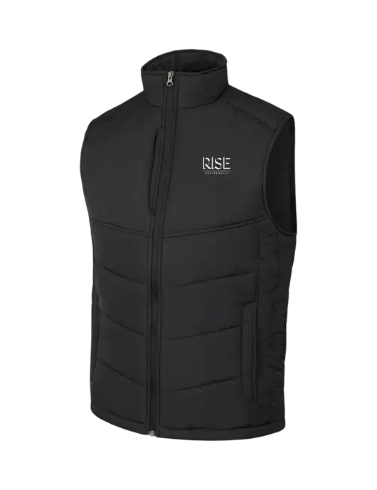 Black/Black Puffy Vest w/Rise Residential Logo