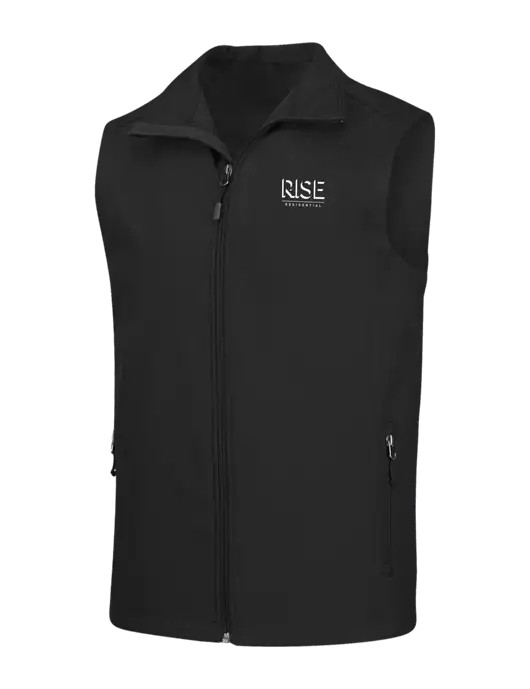Black Core Soft Shell Vest w/Rise Residential Logo