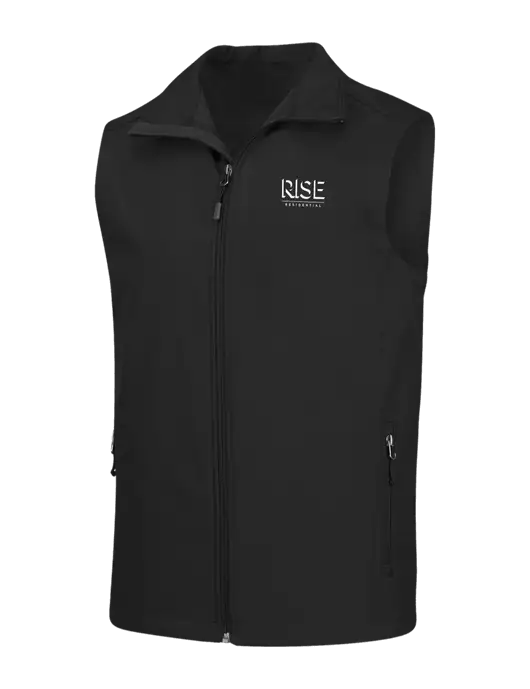 Black Core Soft Shell Vest w/Rise Residential Logo