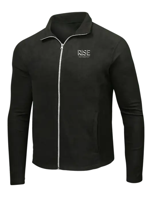 Black Microfleece Jacket w/Rise Residential Logo