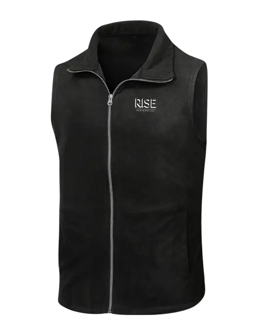 Black Microfleece Vest w/Rise Residential Logo