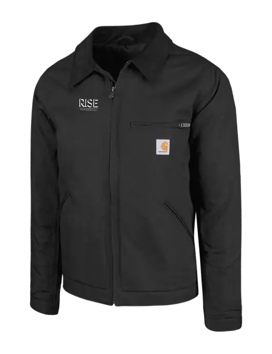 Carhartt Black Duck Detroit Jacket w/Rise Residential Logo