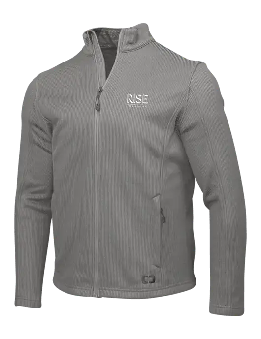 OGIO Medium Grey Grit Fleece Jacket w/Rise Residential Logo