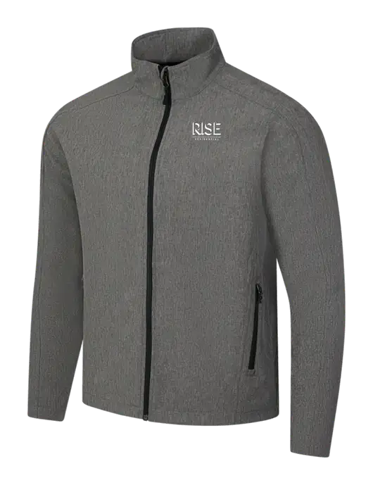Medium Grey Heather Core Soft Shell Jacket w/Rise Residential Logo