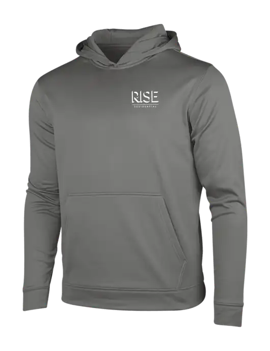 Dark Smoke Grey Sport-Wick Fleece Hooded Pullover w/Rise Residential Logo