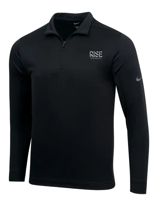 NIKE Black Dry 1/2 Zip Cover-Up w/Rise Residential Logo