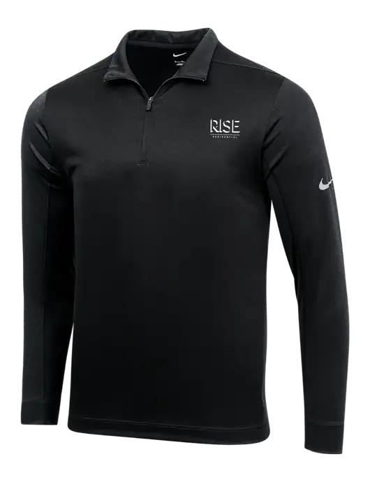 NIKE Black Dry 1/2 Zip Cover-Up w/Rise Residential Logo