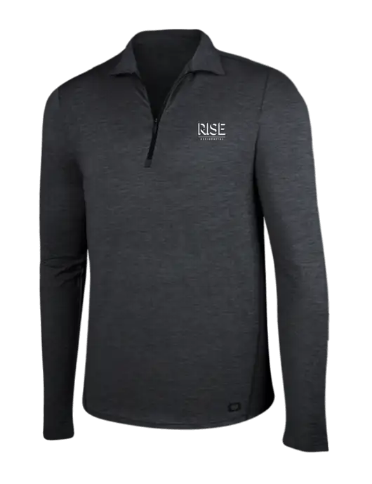OGIO Blacktop Heather Endurance Force 1/4 Zip w/Rise Residential Logo
