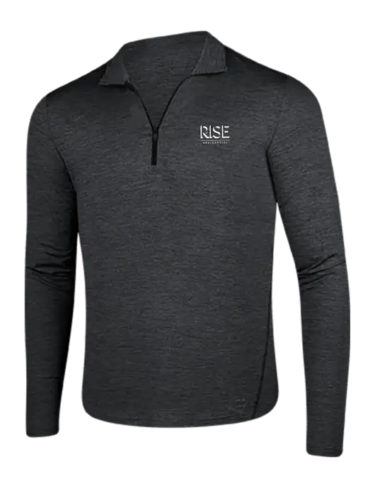 OGIO Blacktop Heather Endurance Force 1/4 Zip w/Rise Residential Logo