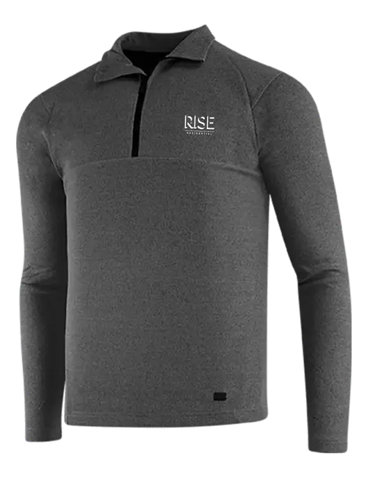 OGIO Dark Grey Heather Transition 1/4 Zip Pullover w/Rise Residential Logo