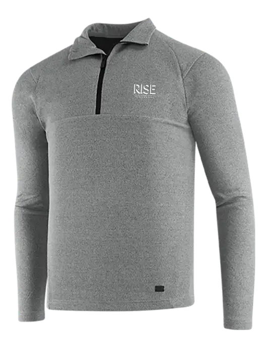 OGIO Petrol Grey Heather Transition 1/4 Zip Pullover w/Rise Residential Logo