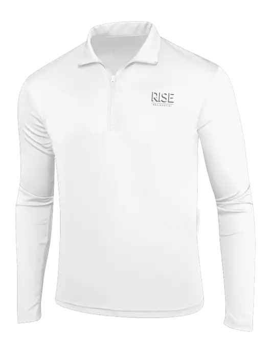 White PosiCharge Competitor 1/4 Zip Pullover w/Rise Residential Logo