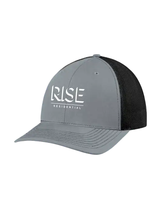 Richardson Adjustable Snapback Original 112 Trucker Cap Heather Grey w/Black Mesh w/Rise Residential Logo