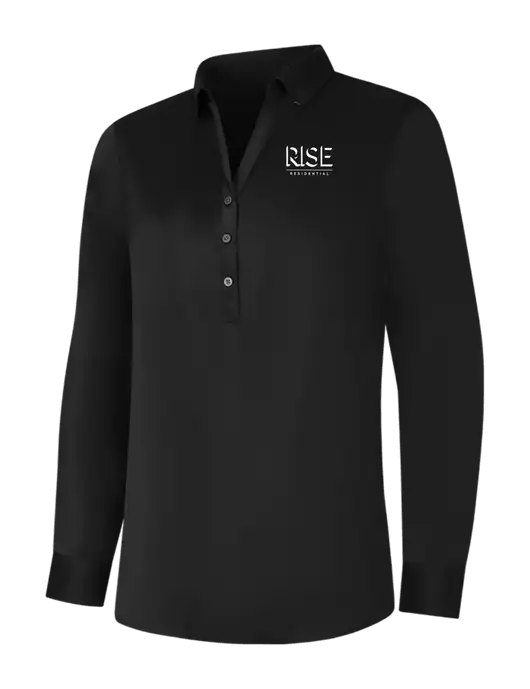 Womens Black City Stretch Shirt w/Rise Residential Logo