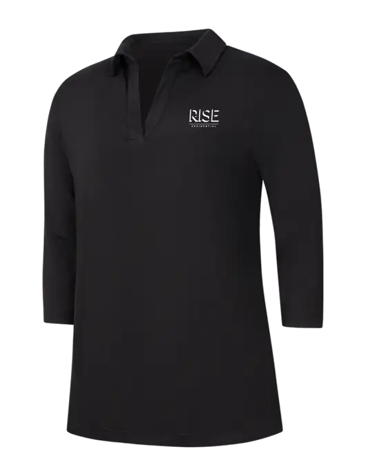 Womens Black Luxe Knit Tunic w/Rise Residential Logo
