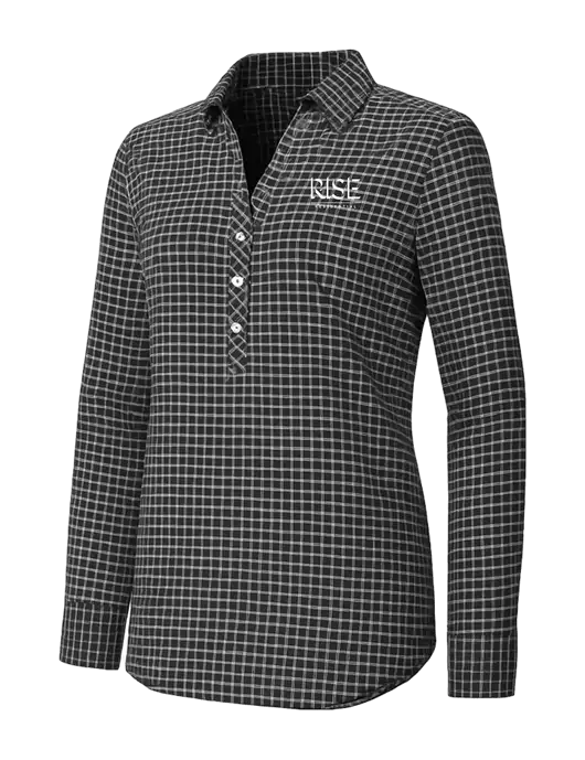 Womens Dark Grey/White City Stretch Shirt w/Rise Residential Logo