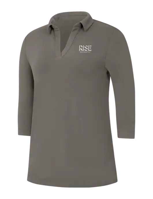 Womens Dark Grey Luxe Knit Tunic w/Rise Residential Logo
