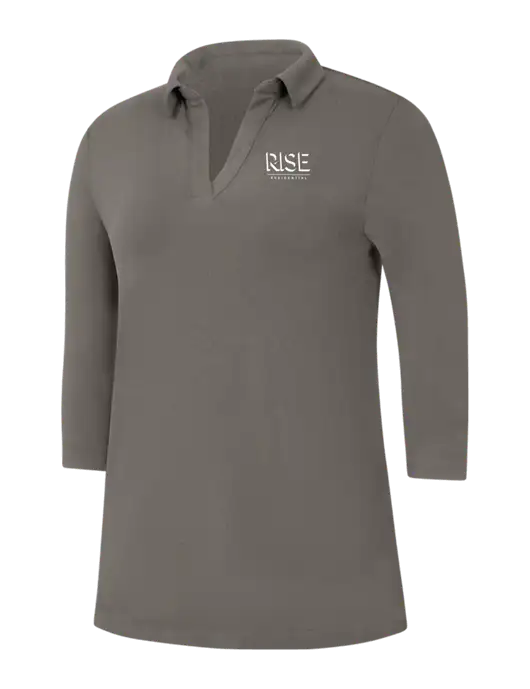 Womens Dark Grey Luxe Knit Tunic w/Rise Residential Logo