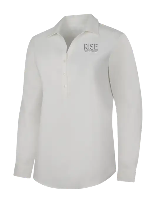 Womens White City Stretch Shirt w/Rise Residential Logo