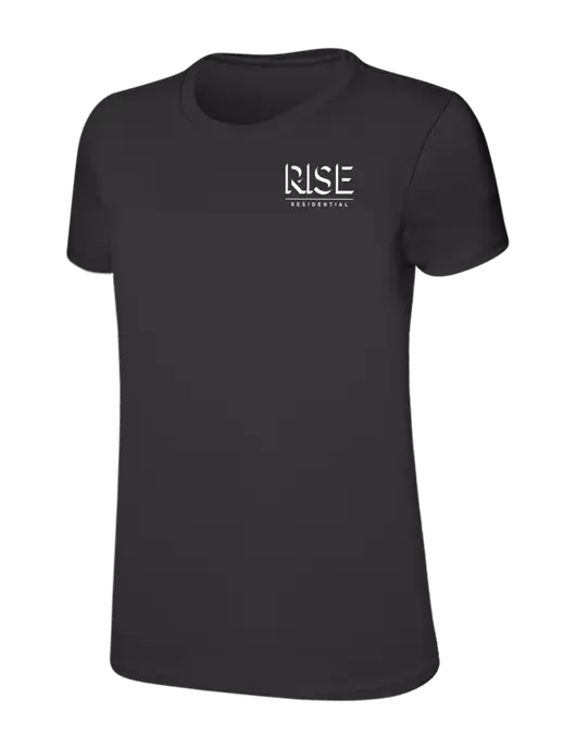 Womens Ring Spun Charcoal 4.5 oz T-Shirt w/Rise Residential Logo