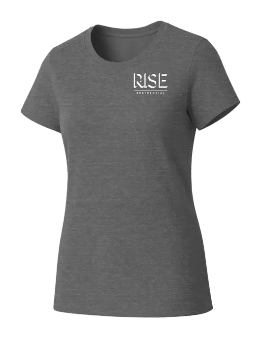 Womens Seriously Soft Grey Frost T-Shirt w/Rise Residential Logo