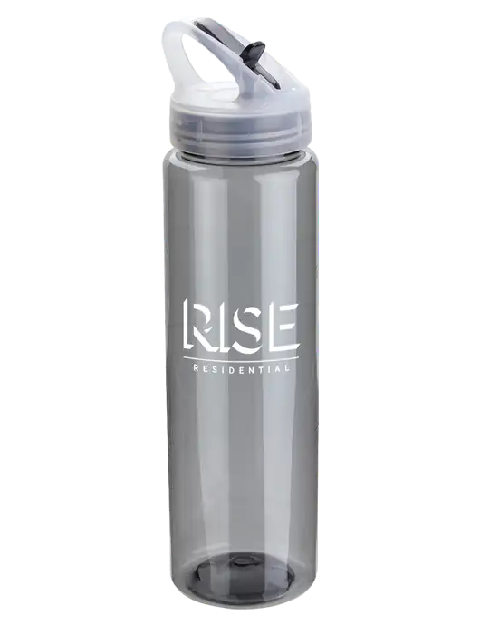 Buddy Smoke 32 oz PET Bottle with Flip Lid w/Rise Residential Logo