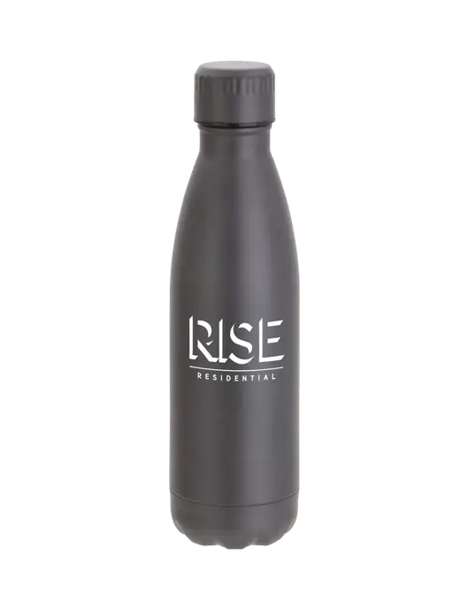 City Go Matte Charcoal 17 oz Insulated Bottle w/Rise Residential Logo