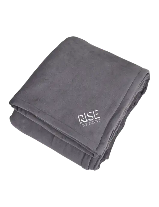 Mountain Lodge Hearth Grey Blanket  w/Rise Residential Logo