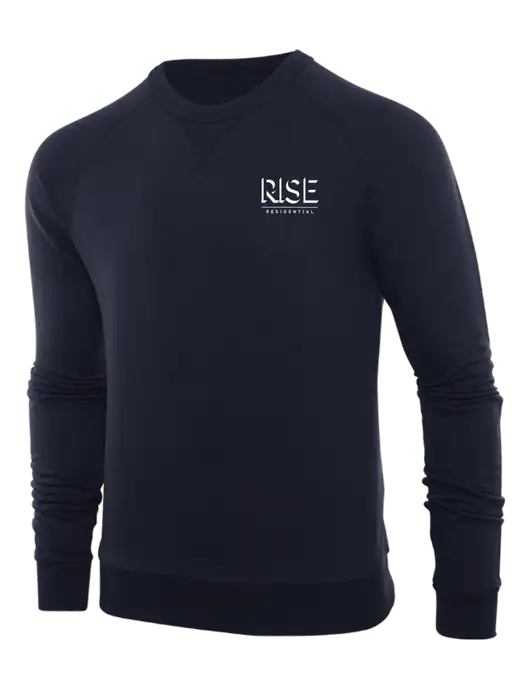 Allmade Dark Navy Organic French Terry Crewneck Sweatshirt w/Rise Residential Logo