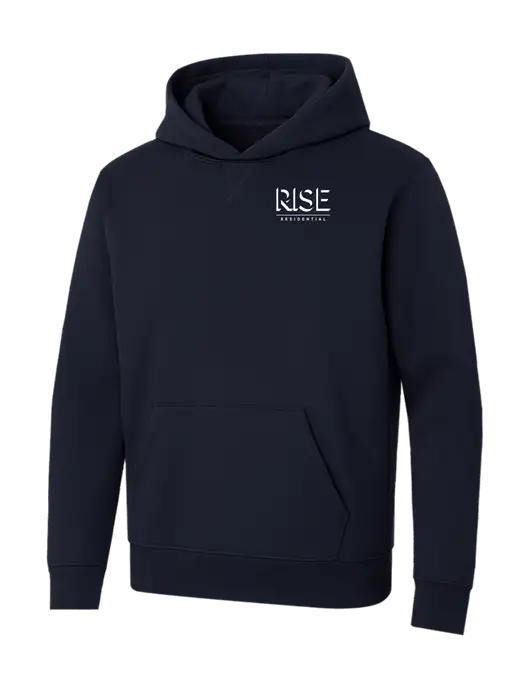 Allmade Dark Navy Organic French Terry Pullover Hoodie w/Rise Residential Logo