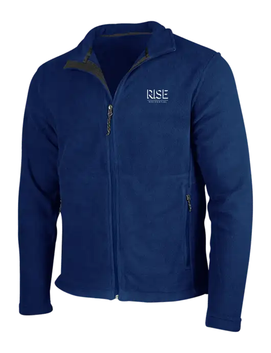 Navy Fleece Jacket w/Rise Residential Logo