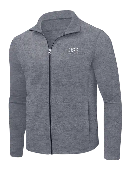 Light Navy Heather Microfleece Full-Zip Jacket w/Rise Residential Logo