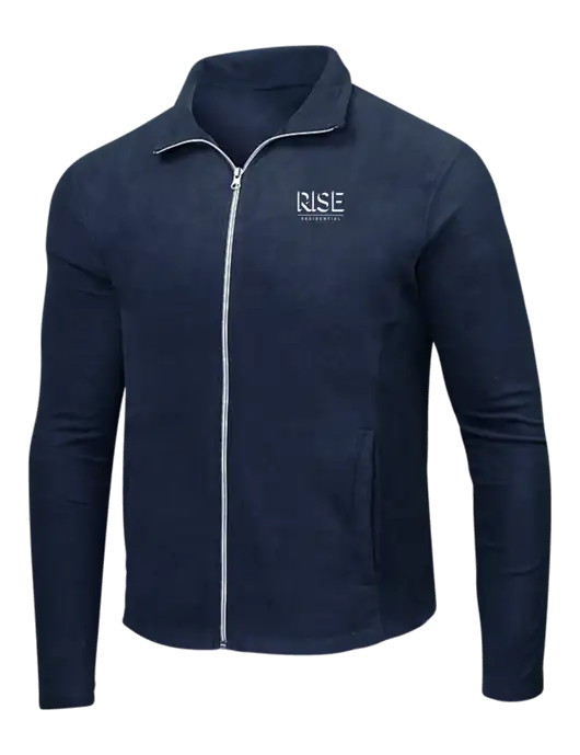 Navy Microfleece Jacket w/Rise Residential Logo