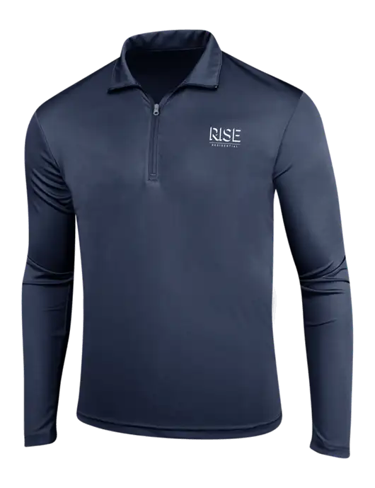 Navy PosiCharge Competitor 1/4 Zip Pullover w/Rise Residential Logo