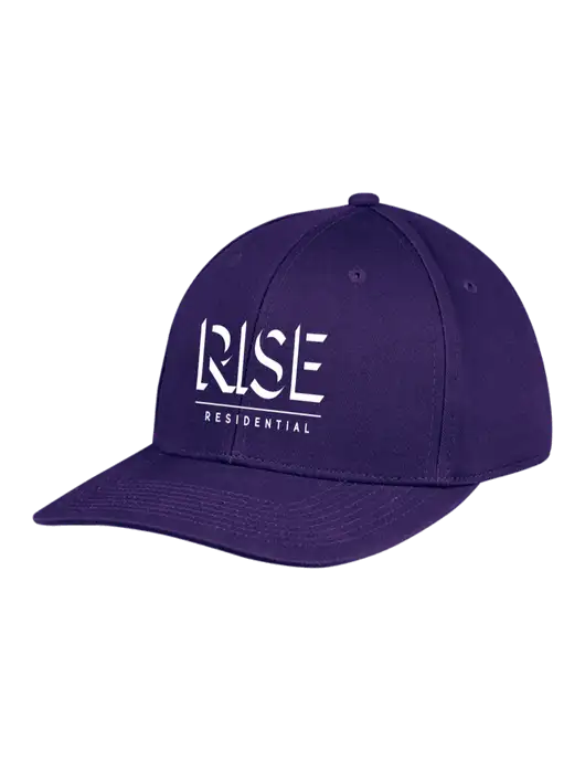 Premium Modern Structured Twill Purple Snapback Cap w/Rise Residential Logo