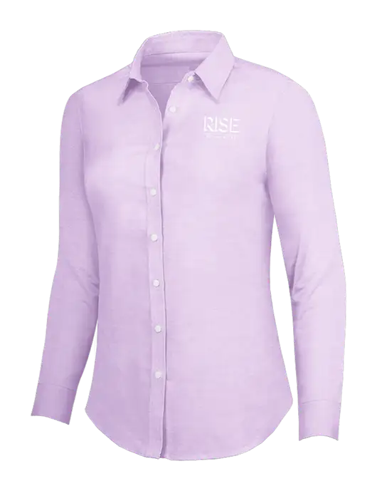 Soft Purple Womens SuperPro Oxford Shirt w/Rise Residential Logo