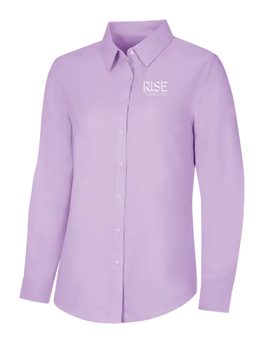 Soft Purple Womens SuperPro Oxford Shirt w/Rise Residential Logo